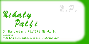 mihaly palfi business card